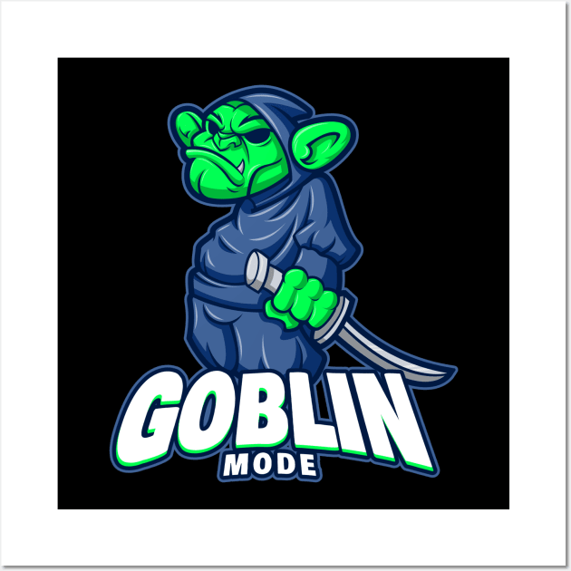 Goblin Mode Dank Funny Meme Design Wall Art by TheMemeCrafts